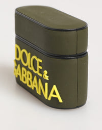 Dolce & Gabbana Dolce & Gabbana Army Green Rubber Logo Embossed Accessory  Airpods  Case