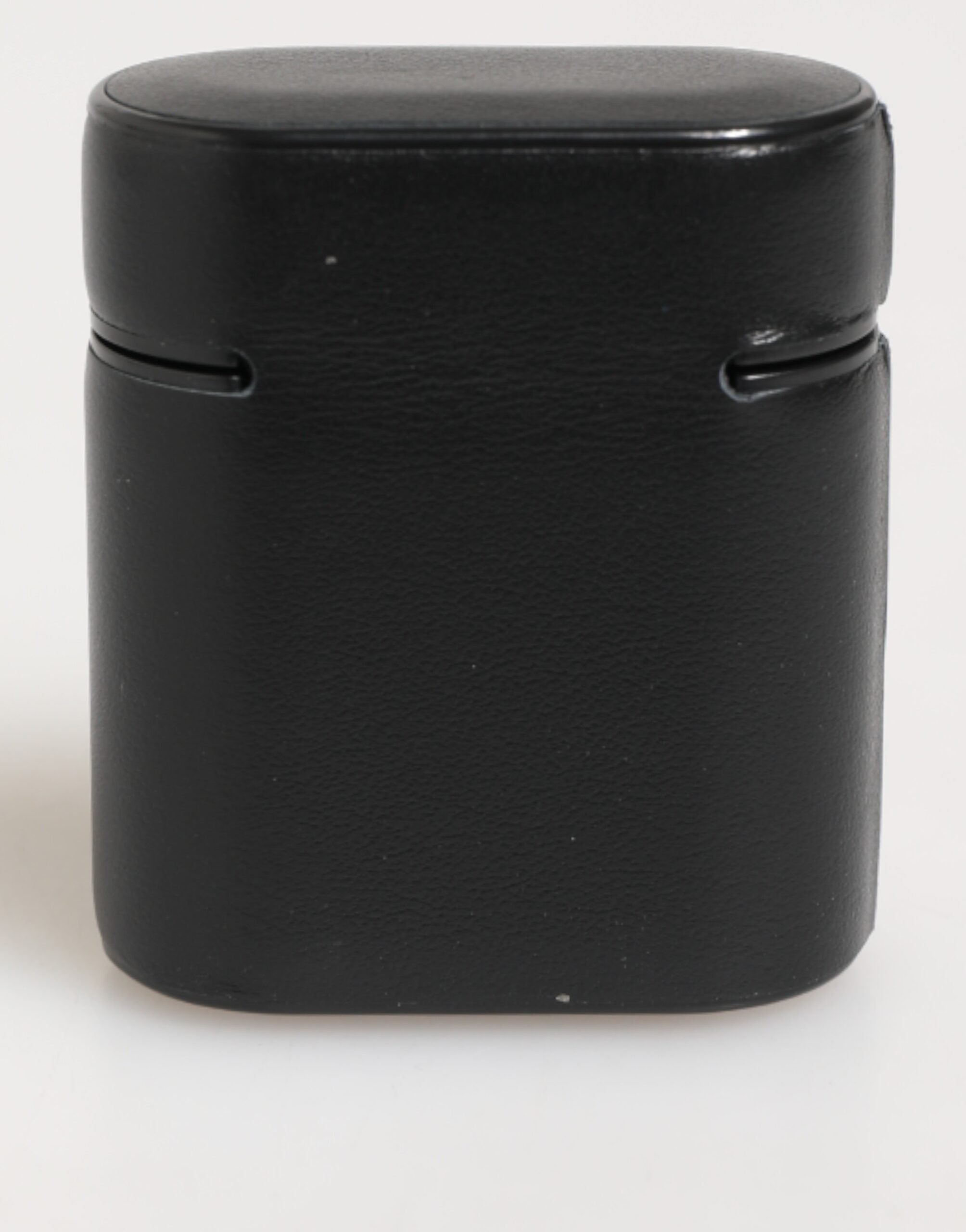 Dolce & Gabbana Dolce & Gabbana Black Calfskin Leather Logo Print Flip Holder Airpods  Case