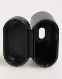 Dolce & Gabbana Dolce & Gabbana Black Calfskin Leather Logo Print Flip Holder Airpods  Case