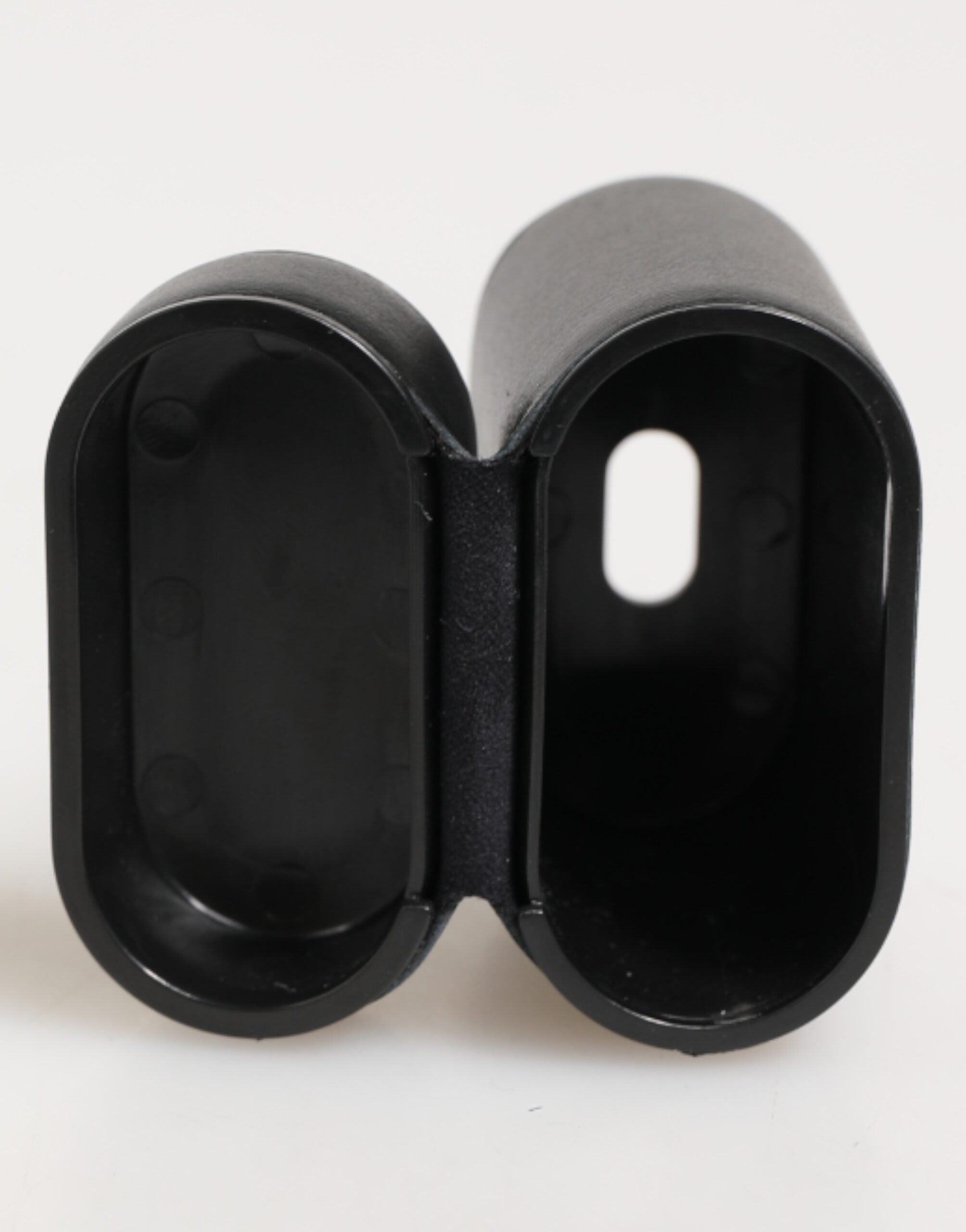 Dolce & Gabbana Dolce & Gabbana Black Calfskin Leather Logo Print Flip Holder Airpods  Case
