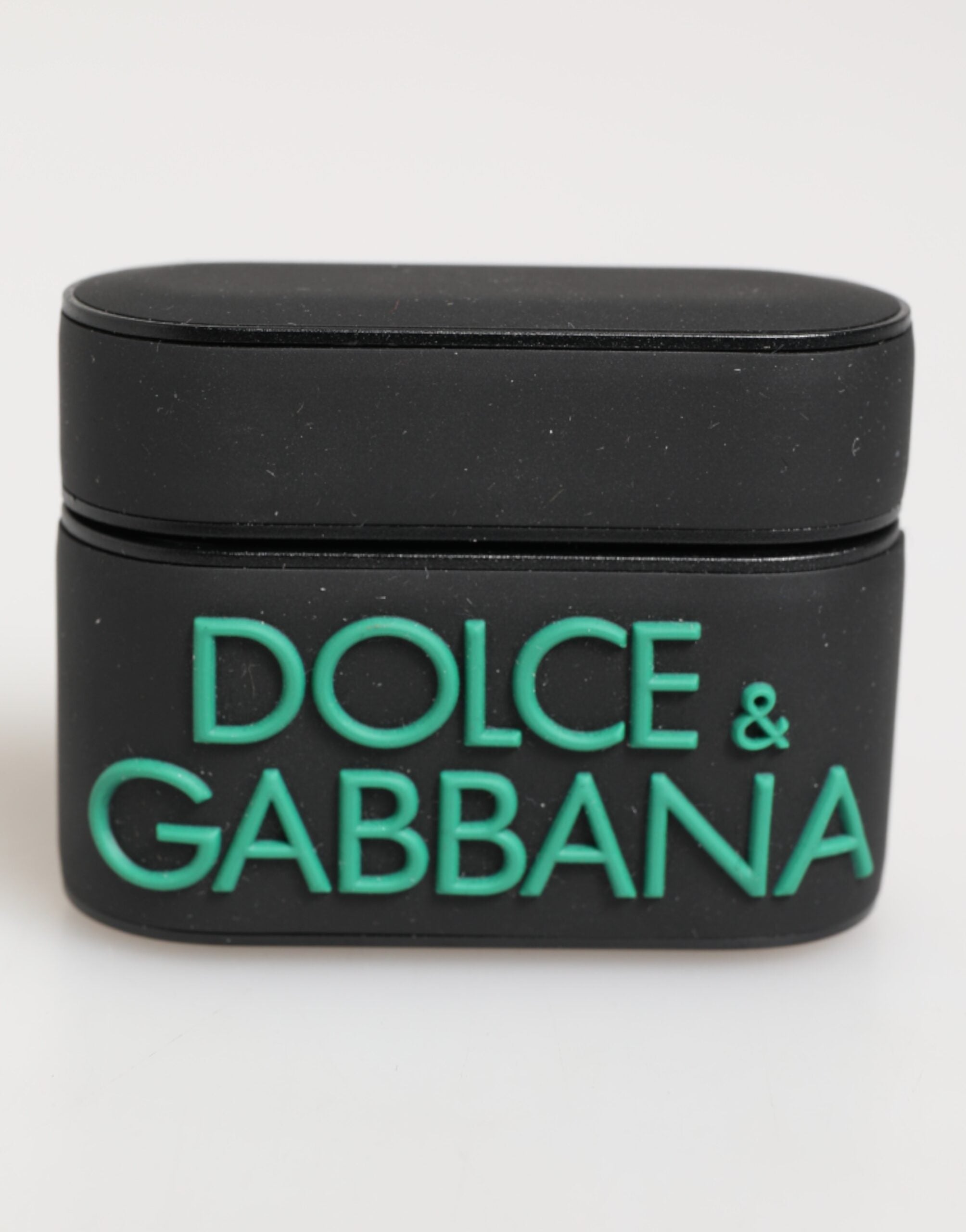 Dolce & Gabbana Dolce & Gabbana Black Mint Rubber Logo Embossed Accessory Airpods  Case
