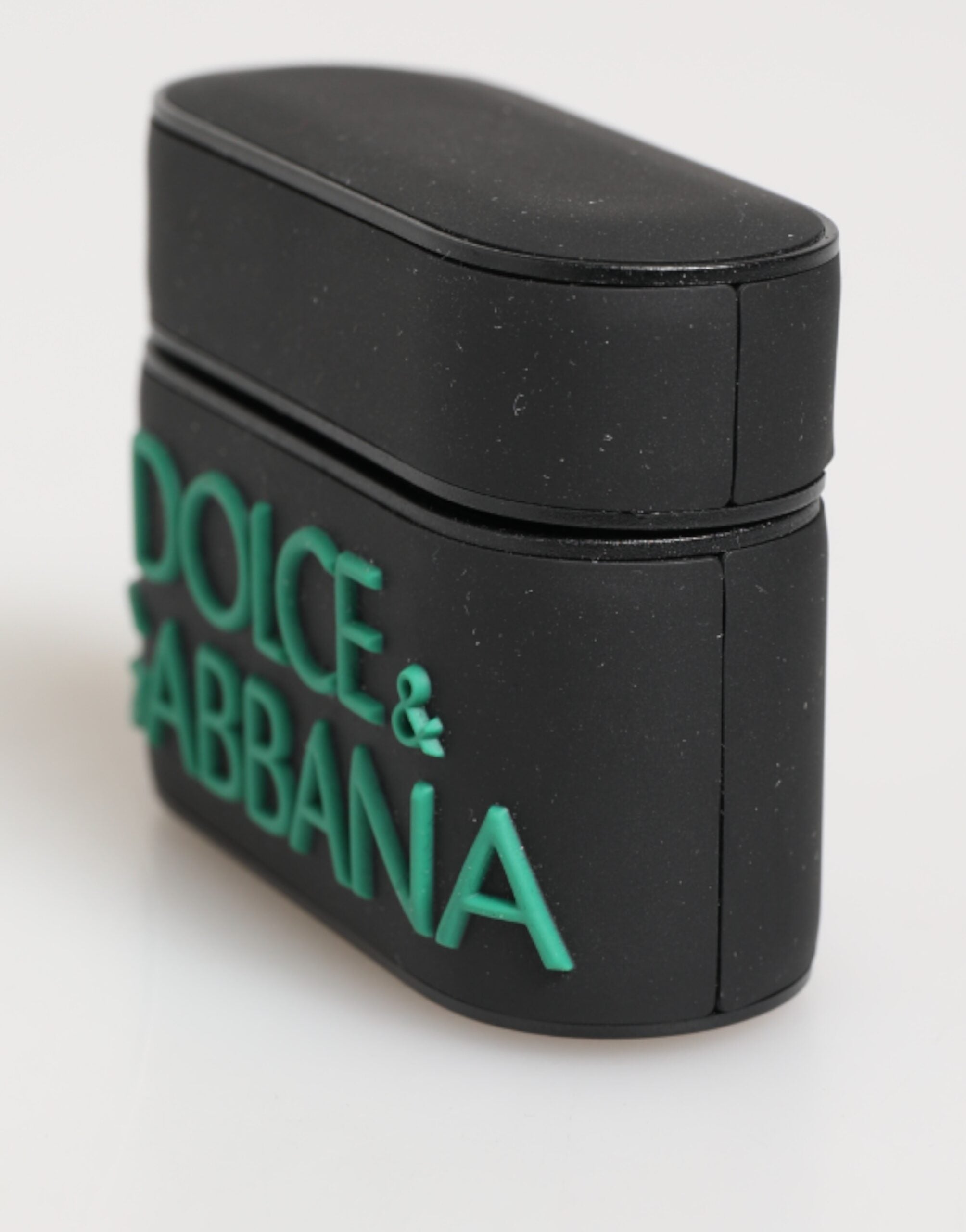 Dolce & Gabbana Dolce & Gabbana Black Mint Rubber Logo Embossed Accessory Airpods  Case
