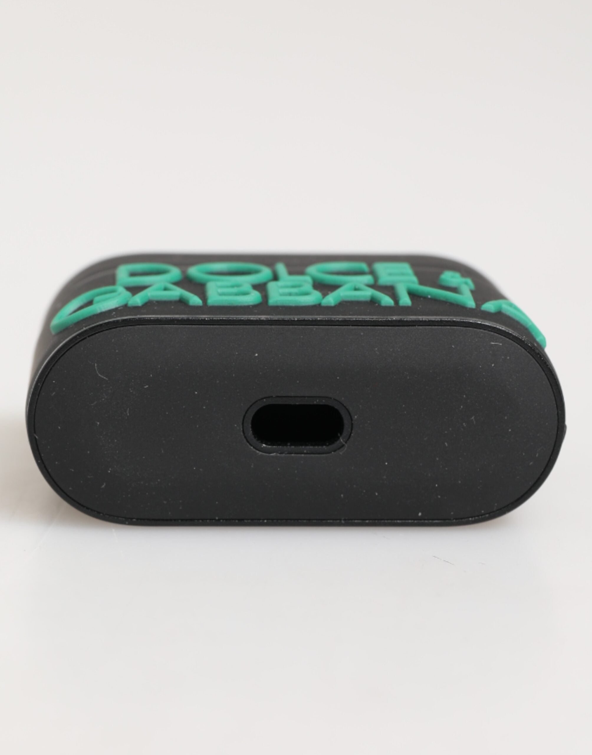 Dolce & Gabbana Dolce & Gabbana Black Mint Rubber Logo Embossed Accessory Airpods  Case