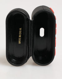 Dolce & Gabbana Dolce & Gabbana Black Orange Rubber Logo Embossed Accessory Airpods  Case