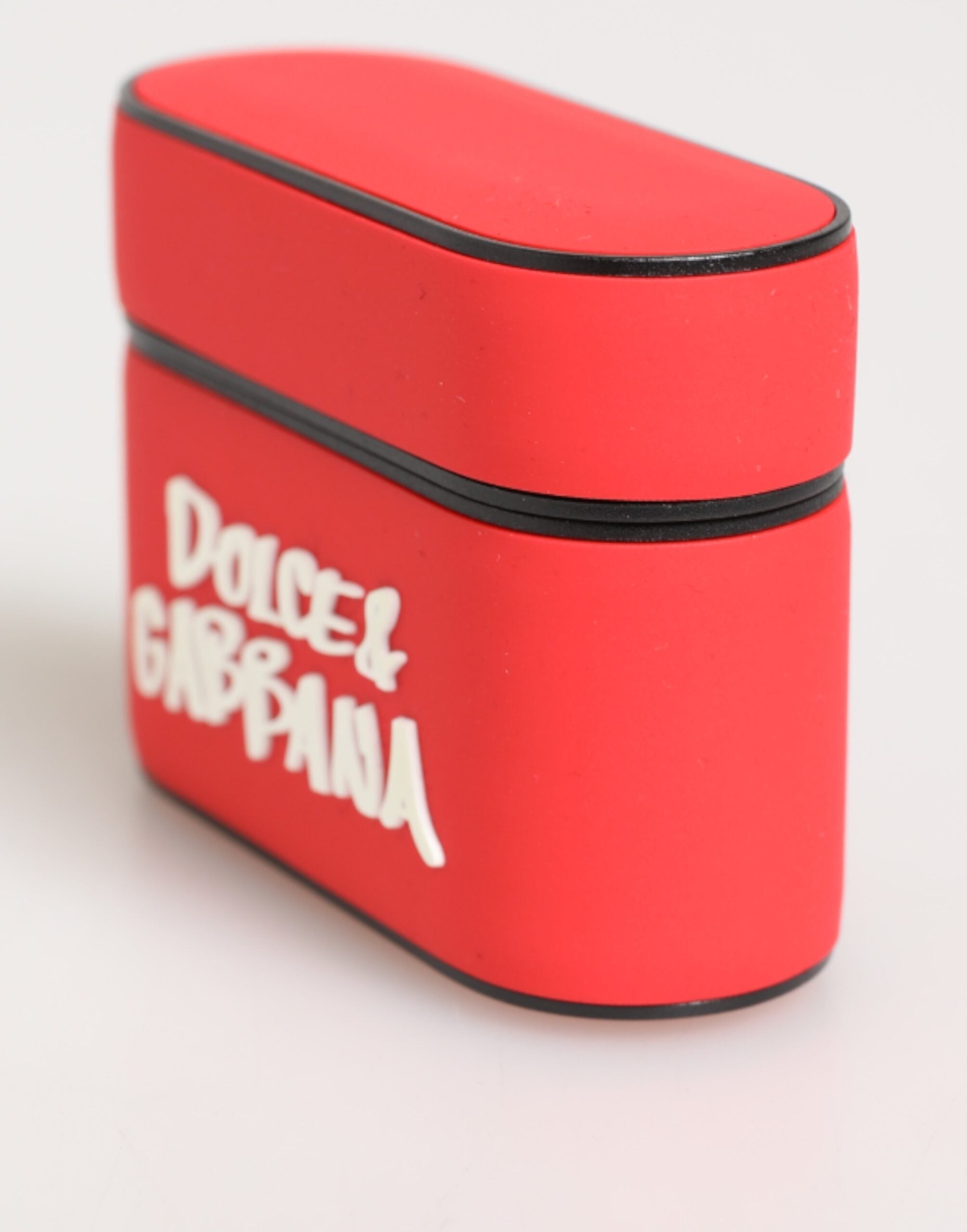 Dolce & Gabbana Dolce & Gabbana Red PVC DG Logo Embossed Men Flip Holder  Airpods  Case