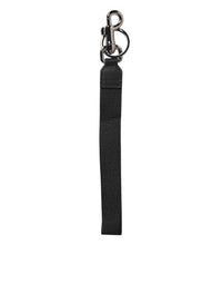 Dolce & Gabbana Dolce & Gabbana Black Blue DG Logo Polyester Brass Holder Keychain Men's Keyring
