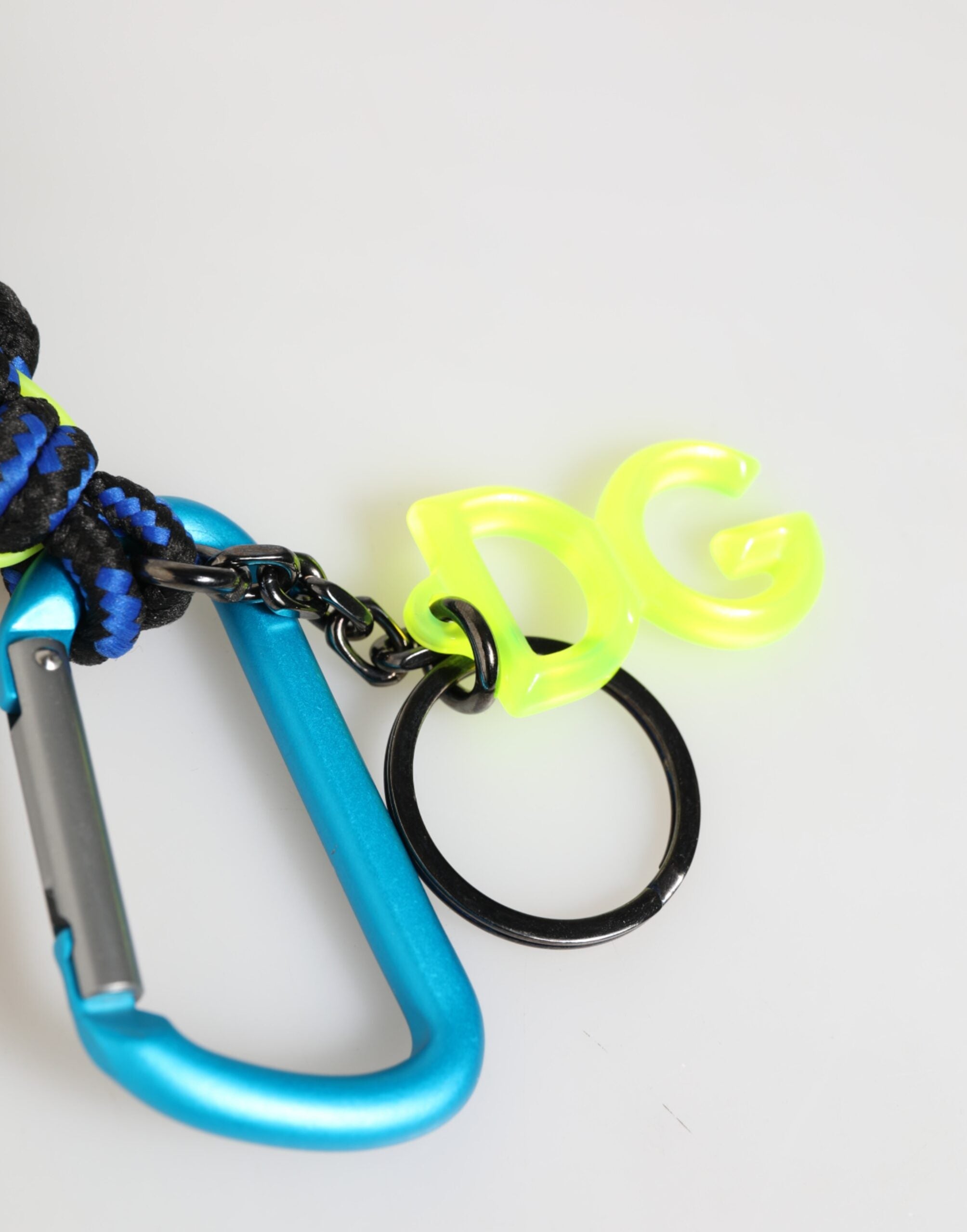 Dolce & Gabbana Dolce & Gabbana Multicolor Polyester Tape String DG Logo Keychain  Men's Keyring