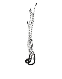 Dolce & Gabbana Dolce & Gabbana Black White Polyester Tape String DG Logo Keychain Men's Keyring