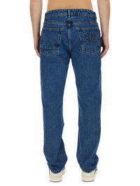 Palm Angels Men Straight Leg Jeans