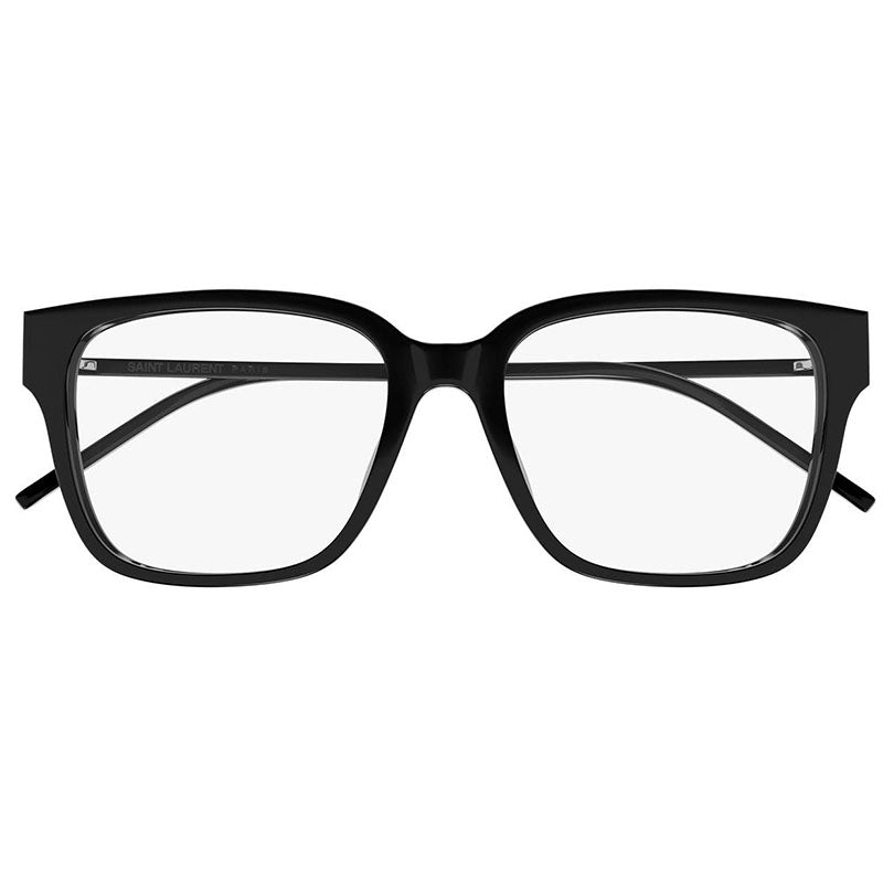 Saint Laurent Eyeglasses Square Full Rim, Black Frame and Clear Demo Lenses Lens SLM48O_A/F002