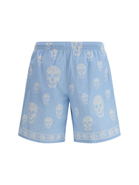 Alexander Mcqueen Men Skull-Print Swim Shorts
