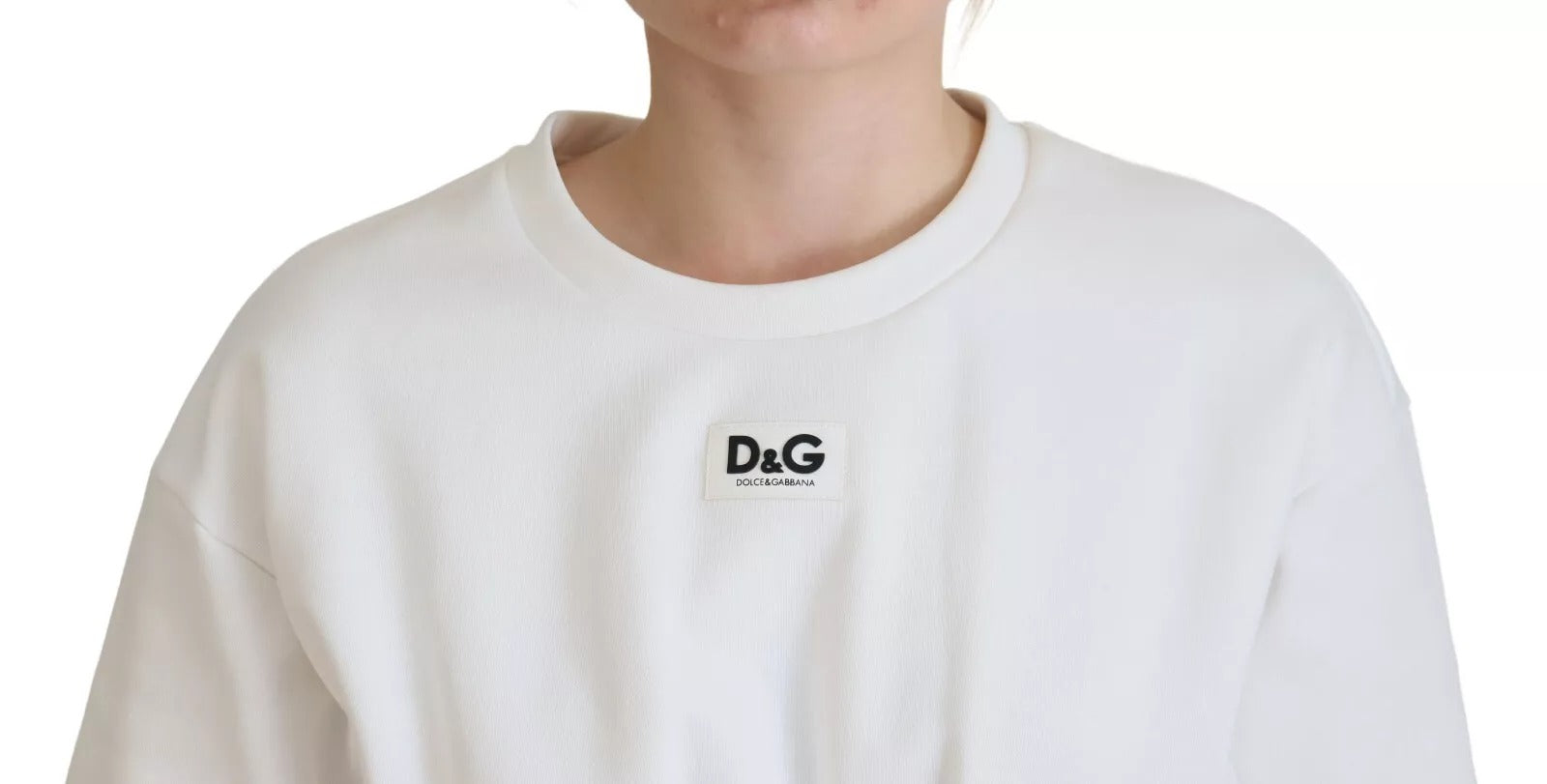 Dolce & Gabbana White Cotton Corset Stretch Top Women's T-shirt