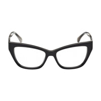 Max Mara Max Mara Eyeglasses Square Full Rim, Shiny Black Frame and Clear Demo Lens Lens MM5053005