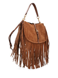 Etro Etro Women Medium Pony Suede Bag With Fringe