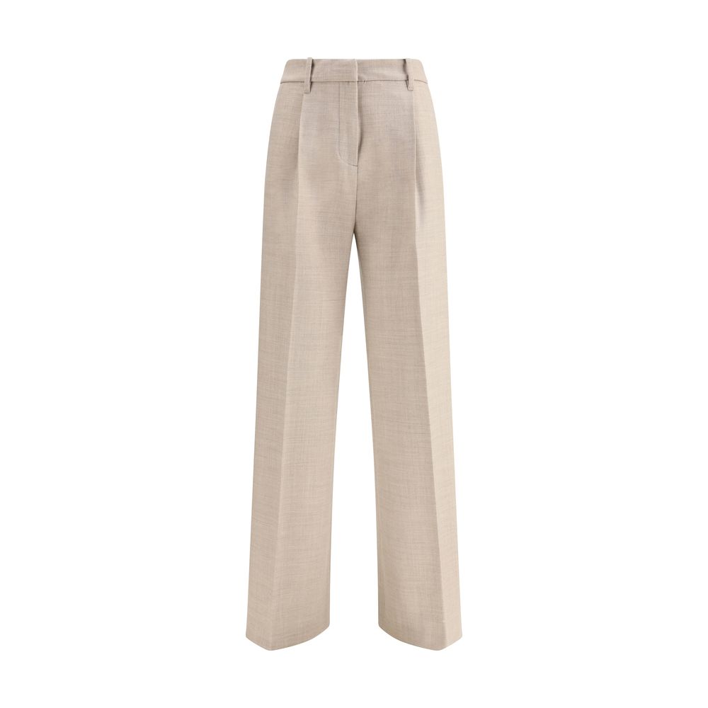 True Royal True Royal Beige Wool Casual Women's Pants
