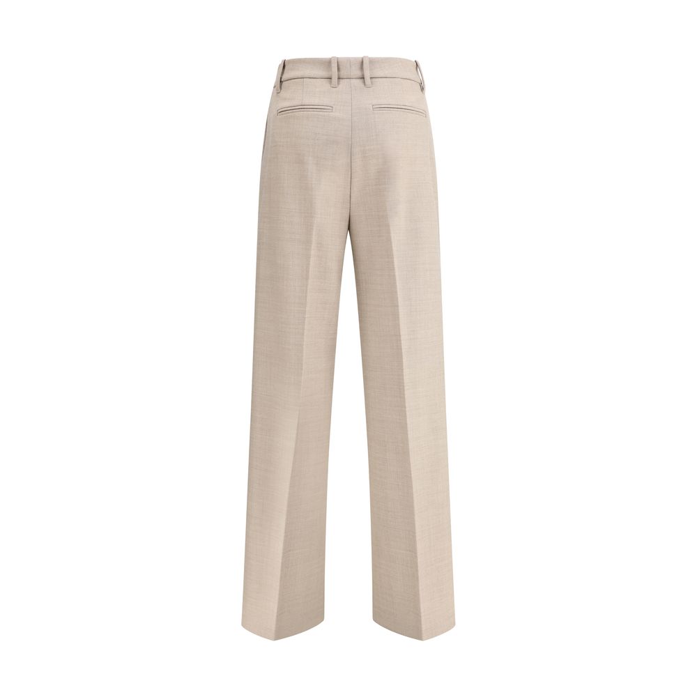 True Royal True Royal Beige Wool Casual Women's Pants