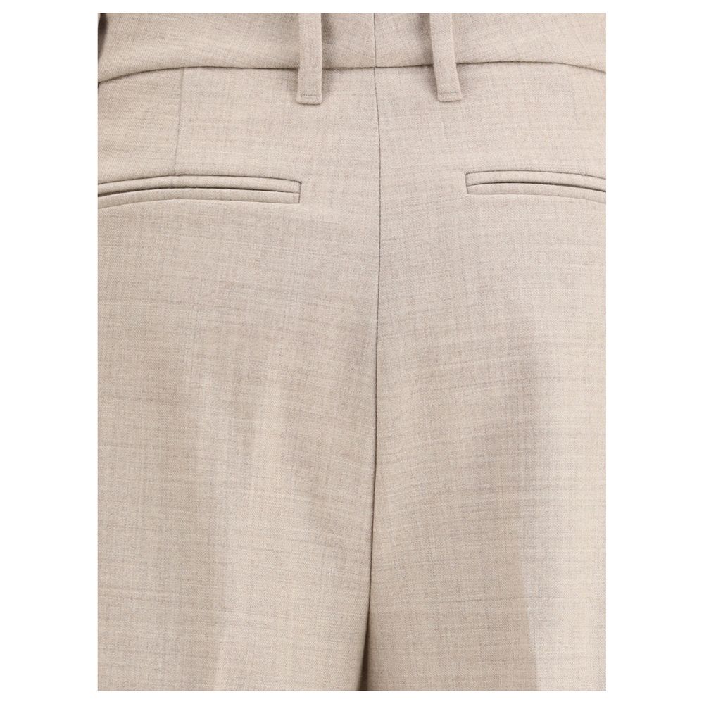 True Royal True Royal Beige Wool Casual Women's Pants