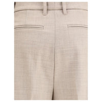 True Royal True Royal Beige Wool Casual Women's Pants