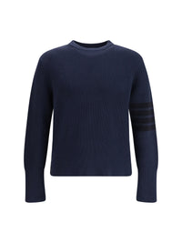 Thom Browne Men Cotton Crewneck Sweater