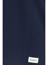 Saint Laurent Men Cotton Crewneck T-Shirt