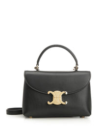 Celine Women Nino Teen Bag In Garnet Leather