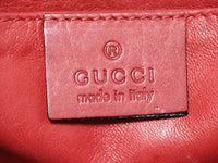 Gucci Emily Chain Flap Bag Leather Red Leather Shoulder Bag Bag (Authentic Pre-Loved)