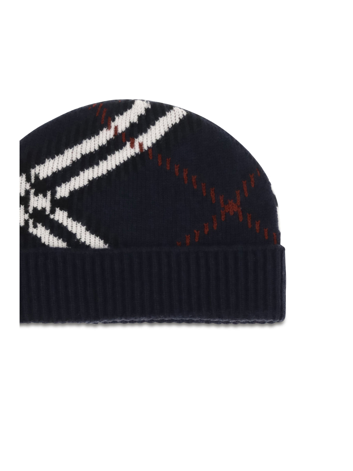 Burberry Women Check Cashmere-Blend Beanie