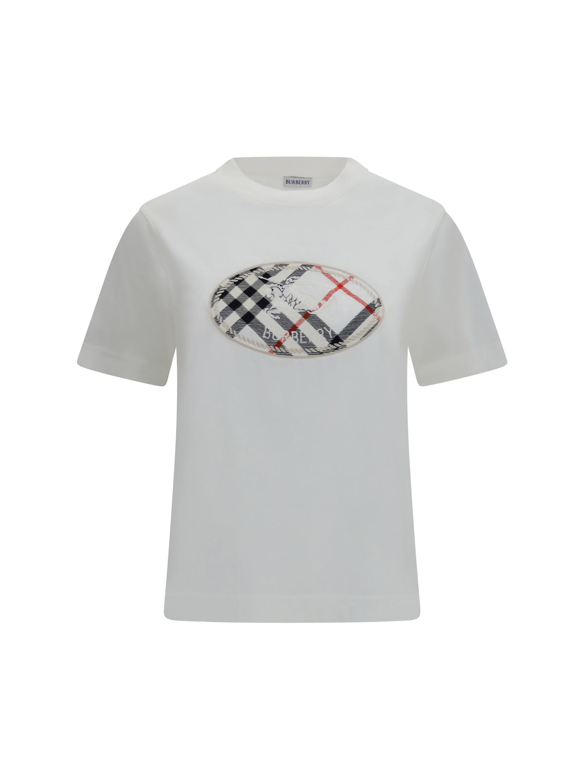 BURBERRY Burberry Women Knight Stamp Check Cotton T-Shirt