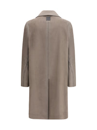 Loewe Men Single-Breasted Brushed Cotton-Blend Fustian Coat