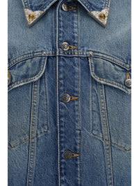 Versace Men Stonewashed Denim Jacket