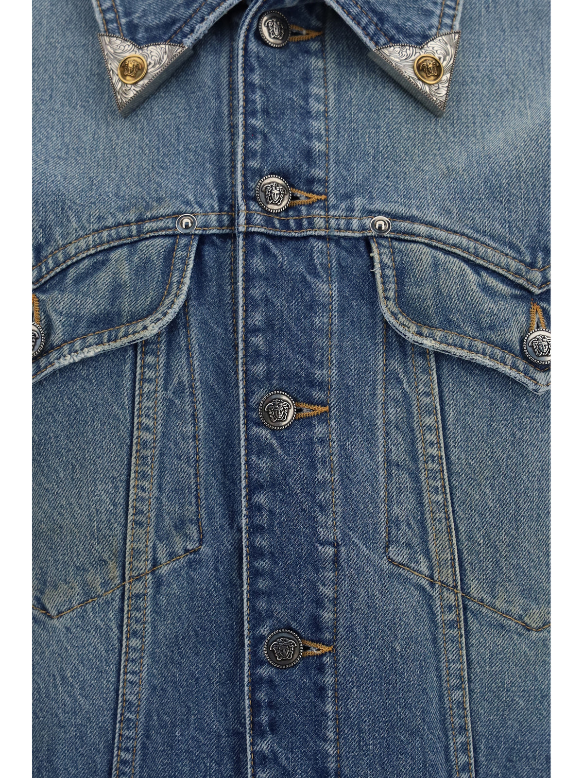 Versace Men Stonewashed Denim Jacket
