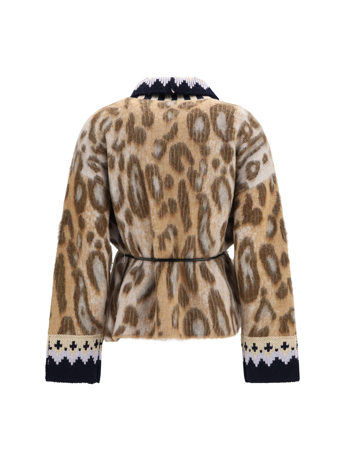 Forte_Forte Women Brit Leopard Jacquard Alpaca-Blend Cardigan