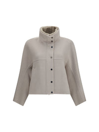 BRUNELLO CUCINELLI Brunello Cucinelli Women Double-Faced Wool And Cashmere Jacket With Detachable Shearling Insert