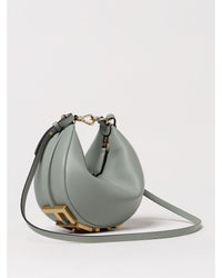 Fendi Moon Bag Crescent Shaped Leather Handbag Women Sky Blue Mini Bags