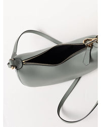 Fendi Moon Bag Crescent Shaped Leather Handbag Women Sky Blue Mini Bags