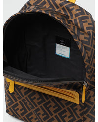Fendi FF Logo Backpack Kids Tobacco Duffel Bags
