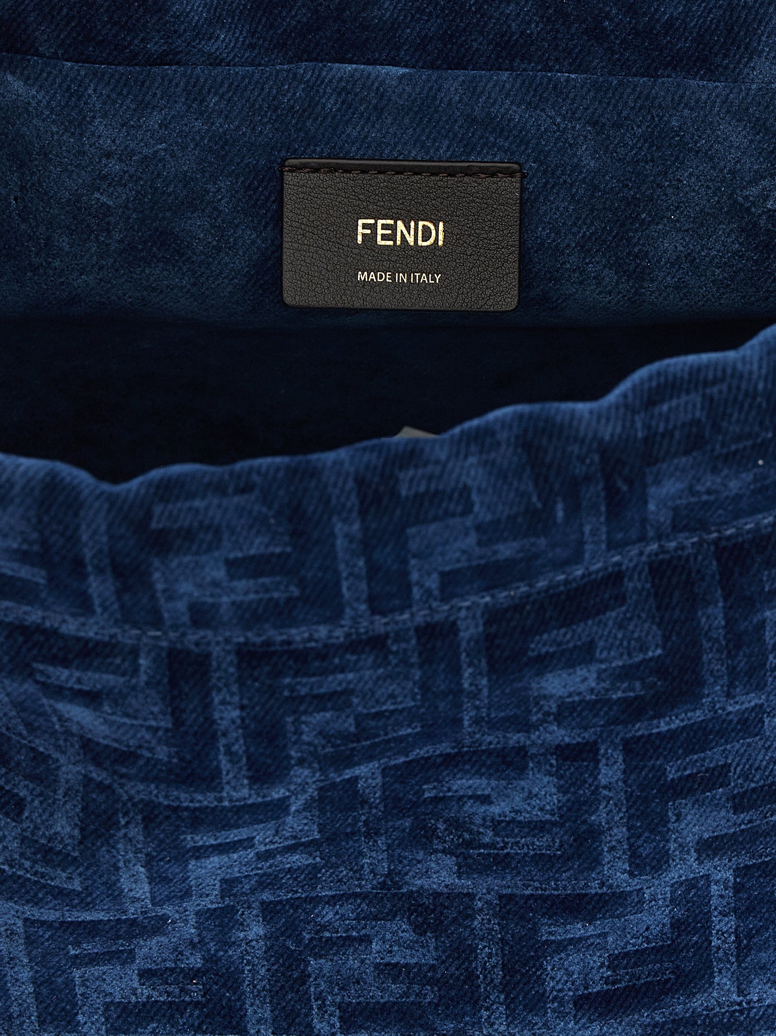 Fendi Women Ff Flocked Denim Backpack