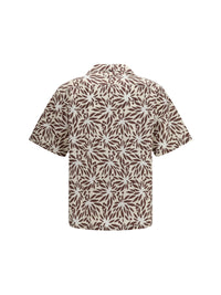 Prada Men Printed Cotton Bowling Shirt