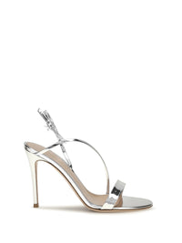 GIANVITO ROSSI Gianvito Rossi Women Manhattan Metallic-Effect Leather Sandals