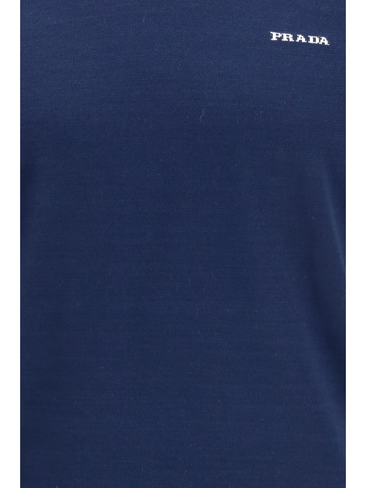 Prada Men C-Neck Knit In Cotton
