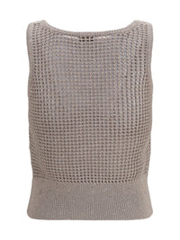 Brunello Cucinelli Women Perforated Sequin Tank Top