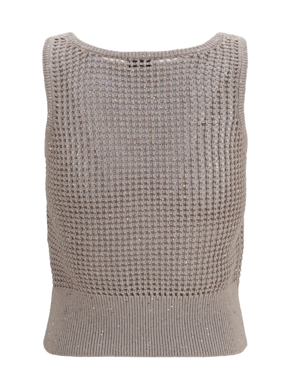 Brunello Cucinelli Women Perforated Sequin Tank Top