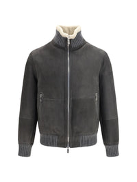 BRUNELLO CUCINELLI Brunello Cucinelli Men Shearling Jacket With Zip And High Neck