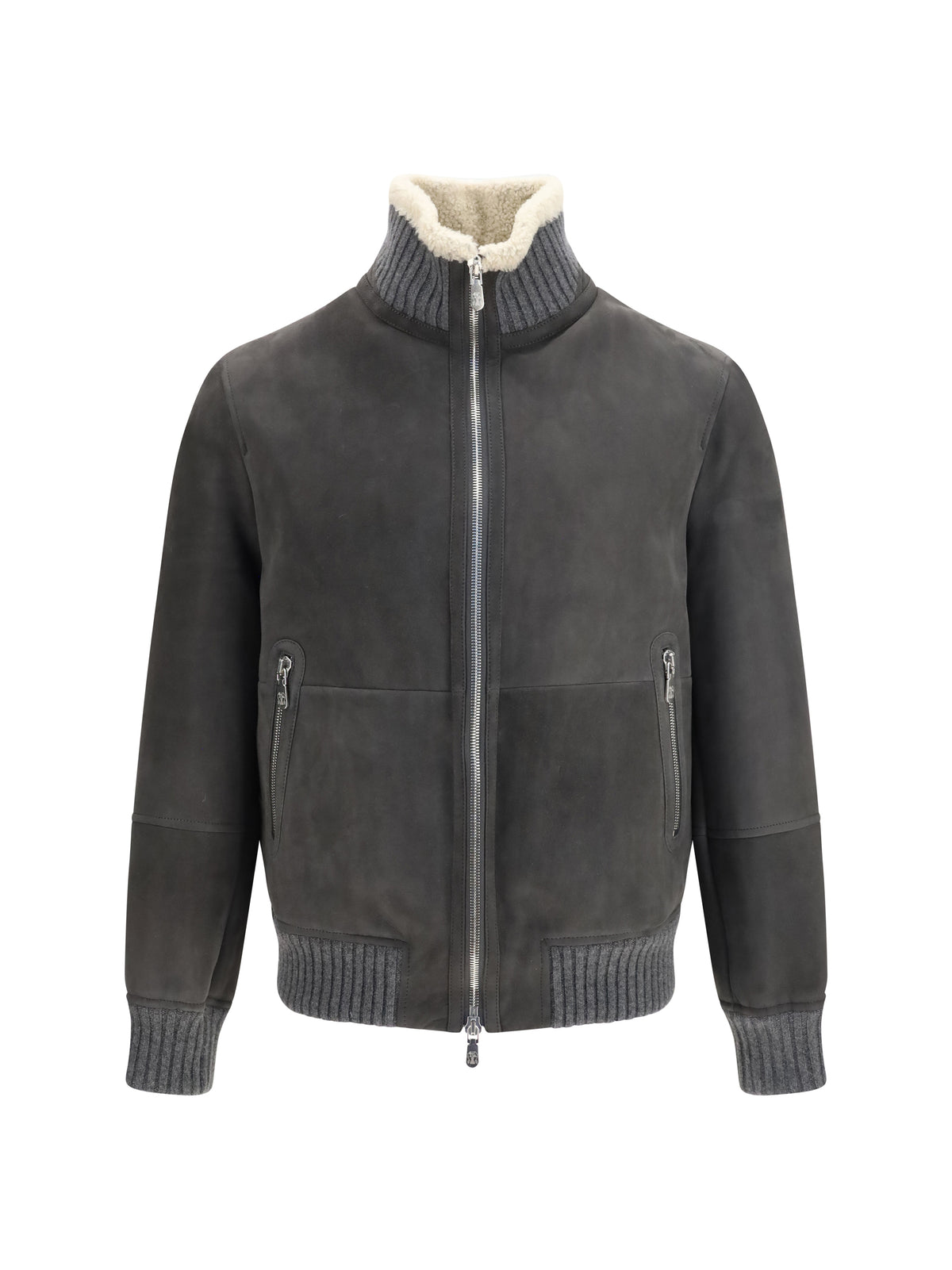 BRUNELLO CUCINELLI Brunello Cucinelli Men Shearling Jacket With Zip And High Neck