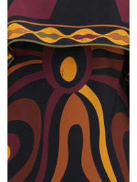Pucci Women Silk Dress With Shoulder Cape