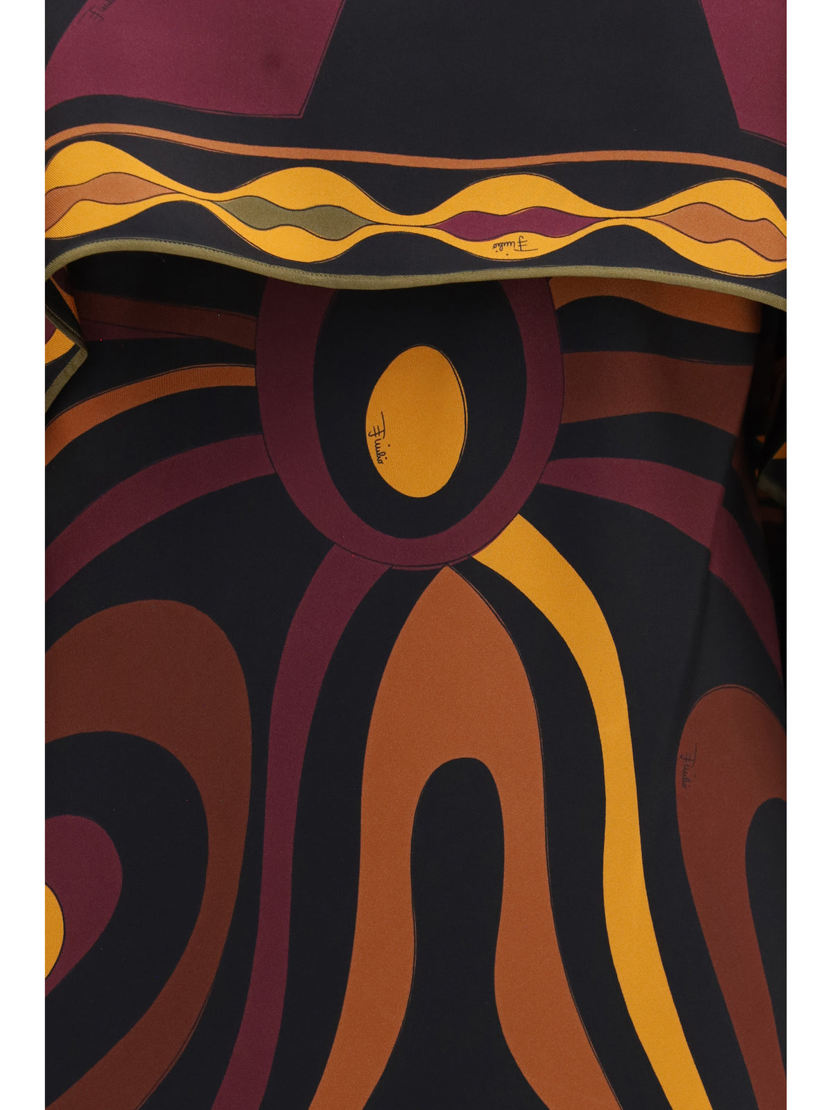 Pucci Women Silk Dress With Shoulder Cape