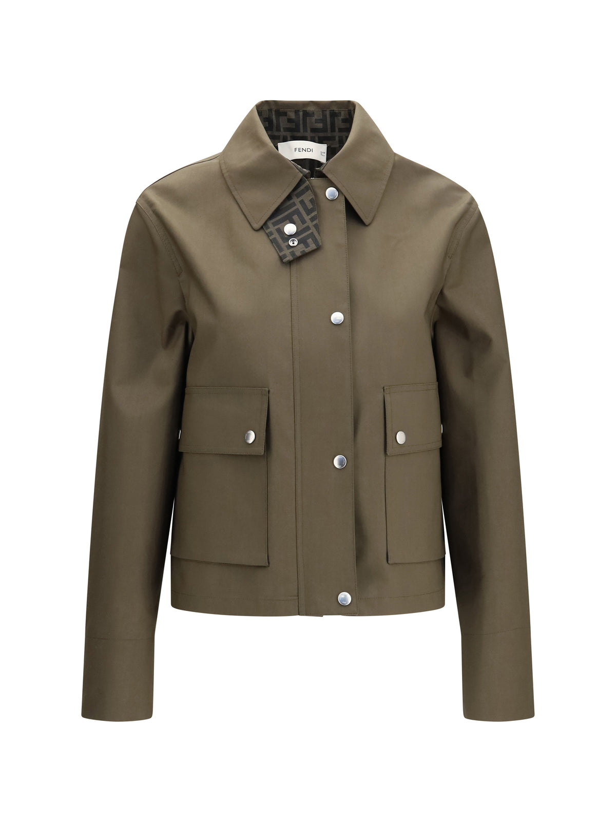 Fendi Women Mackintosh Fabric Jacket