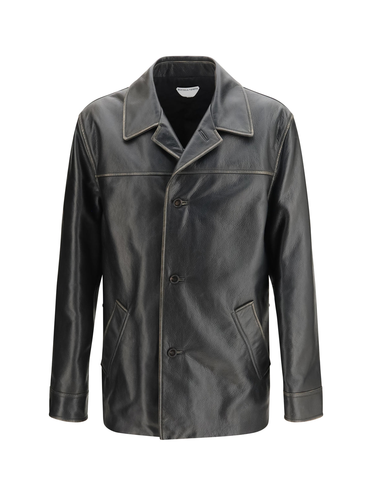 Bottega Veneta Men Padded Leather Jacket