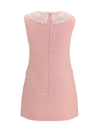 SELF-PORTRAIT Self-Portrait Women Bouclé Mini Dress With Lace Collar