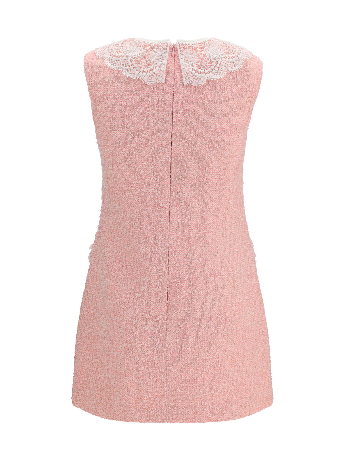 SELF-PORTRAIT Self-Portrait Women Bouclé Mini Dress With Lace Collar